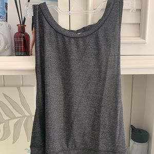 lululemon semi crop grey tank